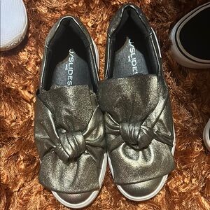 Kids Metallic Slip-On Shoes